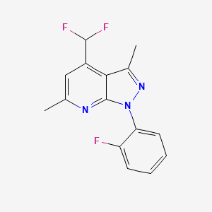 4-(difluoromethyl)-1-(2-fluorophenyl)-3,6-dimethyl-1H-pyrazolo[3,4-b]pyridine