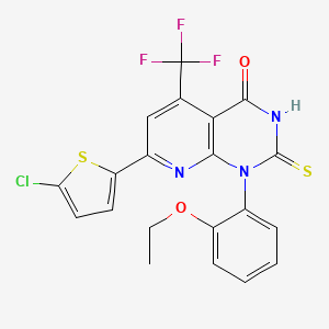 7-(5-CHLORO-2-THIENYL)-1-(2-ETHOXYPHENYL)-2-SULFANYL-5-(TRIFLUOROMETHYL)PYRIDO[2,3-D]PYRIMIDIN-4(1H)-ONE