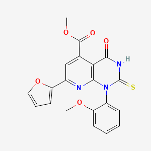 METHYL 7-(2-FURYL)-1-(2-METHOXYPHENYL)-4-OXO-2-SULFANYL-1,4-DIHYDROPYRIDO[2,3-D]PYRIMIDINE-5-CARBOXYLATE