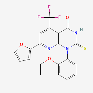 1-(2-ETHOXYPHENYL)-7-(2-FURYL)-2-SULFANYL-5-(TRIFLUOROMETHYL)PYRIDO[2,3-D]PYRIMIDIN-4(1H)-ONE