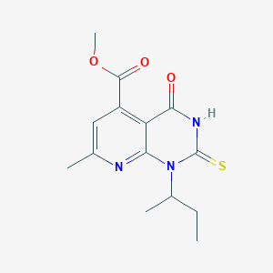 METHYL 1-(SEC-BUTYL)-7-METHYL-4-OXO-2-SULFANYL-1,4-DIHYDROPYRIDO[2,3-D]PYRIMIDINE-5-CARBOXYLATE