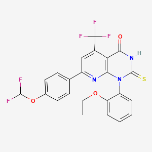 7-[4-(difluoromethoxy)phenyl]-1-(2-ethoxyphenyl)-2-sulfanyl-5-(trifluoromethyl)pyrido[2,3-d]pyrimidin-4(1H)-one