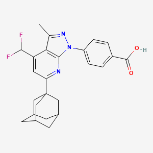 4-[6-(1-adamantyl)-4-(difluoromethyl)-3-methyl-1H-pyrazolo[3,4-b]pyridin-1-yl]benzoic acid