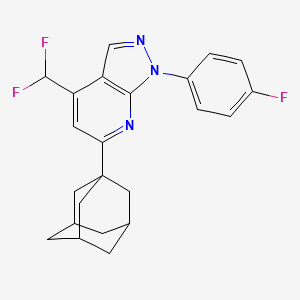 molecular formula C23H22F3N3 B4351134 6-(1-adamantyl)-4-(difluoromethyl)-1-(4-fluorophenyl)-1H-pyrazolo[3,4-b]pyridine 