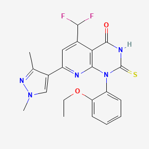 5-(difluoromethyl)-7-(1,3-dimethyl-1H-pyrazol-4-yl)-1-(2-ethoxyphenyl)-2-sulfanylpyrido[2,3-d]pyrimidin-4(1H)-one