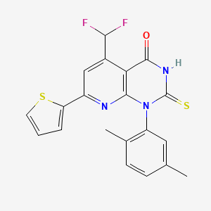 5-(difluoromethyl)-1-(2,5-dimethylphenyl)-2-mercapto-7-(2-thienyl)pyrido[2,3-d]pyrimidin-4(1H)-one