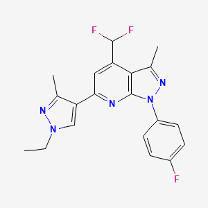 4-(difluoromethyl)-6-(1-ethyl-3-methyl-1H-pyrazol-4-yl)-1-(4-fluorophenyl)-3-methyl-1H-pyrazolo[3,4-b]pyridine