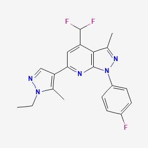 4-(difluoromethyl)-6-(1-ethyl-5-methyl-1H-pyrazol-4-yl)-1-(4-fluorophenyl)-3-methyl-1H-pyrazolo[3,4-b]pyridine