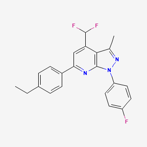 4-(difluoromethyl)-6-(4-ethylphenyl)-1-(4-fluorophenyl)-3-methyl-1H-pyrazolo[3,4-b]pyridine