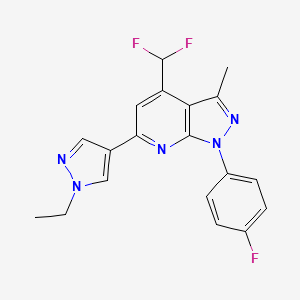 4-(difluoromethyl)-6-(1-ethyl-1H-pyrazol-4-yl)-1-(4-fluorophenyl)-3-methyl-1H-pyrazolo[3,4-b]pyridine