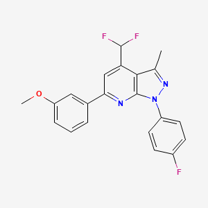 3-[4-(DIFLUOROMETHYL)-1-(4-FLUOROPHENYL)-3-METHYL-1H-PYRAZOLO[3,4-B]PYRIDIN-6-YL]PHENYL METHYL ETHER