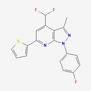 4-(difluoromethyl)-1-(4-fluorophenyl)-3-methyl-6-(2-thienyl)-1H-pyrazolo[3,4-b]pyridine