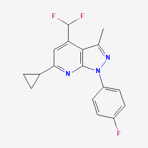 6-cyclopropyl-4-(difluoromethyl)-1-(4-fluorophenyl)-3-methyl-1H-pyrazolo[3,4-b]pyridine