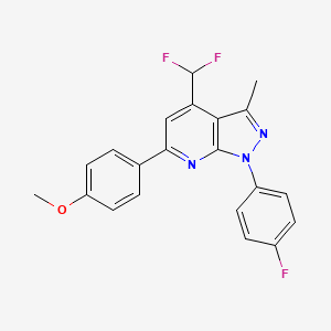 4-[4-(DIFLUOROMETHYL)-1-(4-FLUOROPHENYL)-3-METHYL-1H-PYRAZOLO[3,4-B]PYRIDIN-6-YL]PHENYL METHYL ETHER