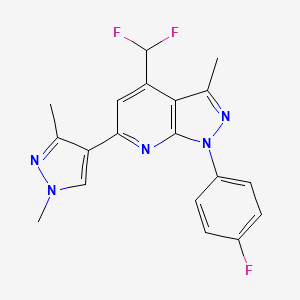 4-(difluoromethyl)-6-(1,3-dimethyl-1H-pyrazol-4-yl)-1-(4-fluorophenyl)-3-methyl-1H-pyrazolo[3,4-b]pyridine