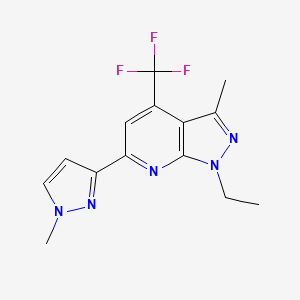 1-ethyl-3-methyl-6-(1-methyl-1H-pyrazol-3-yl)-4-(trifluoromethyl)-1H-pyrazolo[3,4-b]pyridine