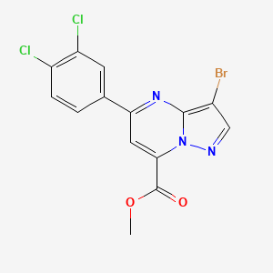 methyl 3-bromo-5-(3,4-dichlorophenyl)pyrazolo[1,5-a]pyrimidine-7-carboxylate