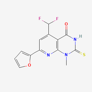 5-(DIFLUOROMETHYL)-7-(2-FURYL)-1-METHYL-2-SULFANYLPYRIDO[2,3-D]PYRIMIDIN-4(1H)-ONE