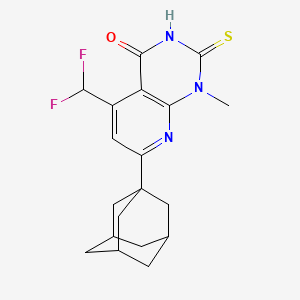 7-(1-adamantyl)-5-(difluoromethyl)-2-mercapto-1-methylpyrido[2,3-d]pyrimidin-4(1H)-one