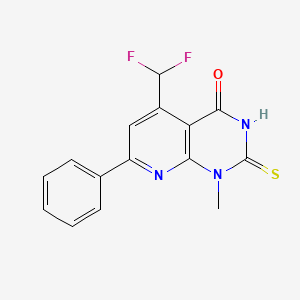 5-(difluoromethyl)-1-methyl-7-phenyl-2-sulfanylpyrido[2,3-d]pyrimidin-4(1H)-one