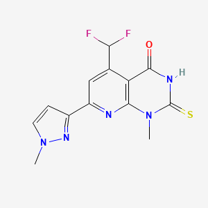 5-(difluoromethyl)-1-methyl-7-(1-methyl-1H-pyrazol-3-yl)-2-sulfanylpyrido[2,3-d]pyrimidin-4(1H)-one