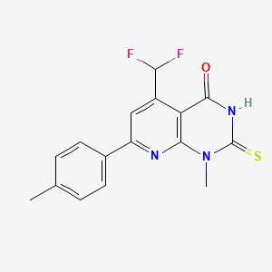 5-(difluoromethyl)-1-methyl-7-(4-methylphenyl)-2-sulfanylpyrido[2,3-d]pyrimidin-4(1H)-one