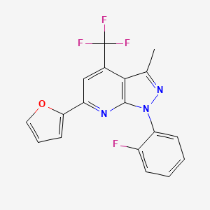 1-(2-fluorophenyl)-6-(2-furyl)-3-methyl-4-(trifluoromethyl)-1H-pyrazolo[3,4-b]pyridine