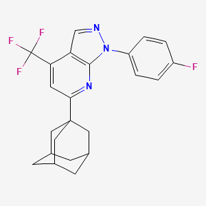 6-(1-adamantyl)-1-(4-fluorophenyl)-4-(trifluoromethyl)-1H-pyrazolo[3,4-b]pyridine