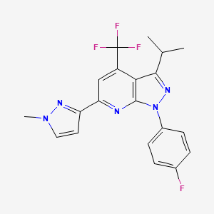 1-(4-fluorophenyl)-3-isopropyl-6-(1-methyl-1H-pyrazol-3-yl)-4-(trifluoromethyl)-1H-pyrazolo[3,4-b]pyridine