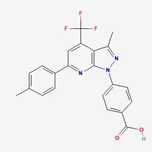 4-[3-methyl-6-(4-methylphenyl)-4-(trifluoromethyl)-1H-pyrazolo[3,4-b]pyridin-1-yl]benzoic acid