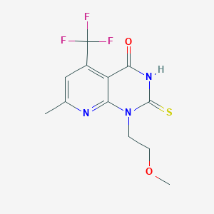 2-mercapto-1-(2-methoxyethyl)-7-methyl-5-(trifluoromethyl)pyrido[2,3-d]pyrimidin-4(1H)-one