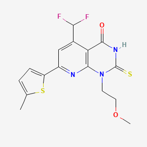 5-(DIFLUOROMETHYL)-1-(2-METHOXYETHYL)-7-(5-METHYL-2-THIENYL)-2-SULFANYLPYRIDO[2,3-D]PYRIMIDIN-4(1H)-ONE