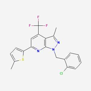 1-(2-chlorobenzyl)-3-methyl-6-(5-methyl-2-thienyl)-4-(trifluoromethyl)-1H-pyrazolo[3,4-b]pyridine