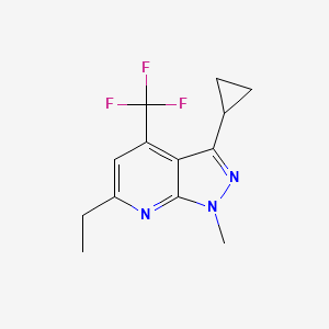 3-cyclopropyl-6-ethyl-1-methyl-4-(trifluoromethyl)-1H-pyrazolo[3,4-b]pyridine