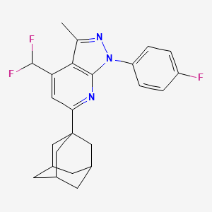 6-(1-adamantyl)-4-(difluoromethyl)-1-(4-fluorophenyl)-3-methyl-1H-pyrazolo[3,4-b]pyridine