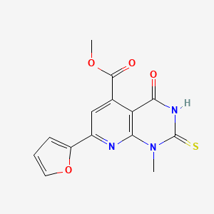 METHYL 7-(2-FURYL)-1-METHYL-4-OXO-2-SULFANYL-1,4-DIHYDROPYRIDO[2,3-D]PYRIMIDINE-5-CARBOXYLATE