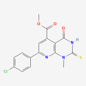 Methyl 7-(4-chlorophenyl)-1-methyl-4-oxo-2-sulfanyl-1,4-dihydropyrido[2,3-d]pyrimidine-5-carboxylate