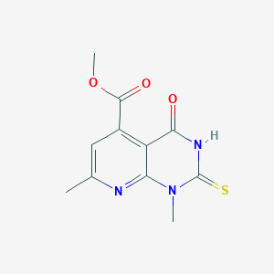 Methyl 1,7-dimethyl-4-oxo-2-sulfanyl-1,4-dihydropyrido[2,3-d]pyrimidine-5-carboxylate