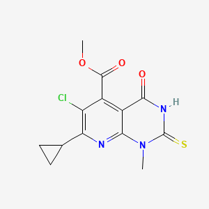 methyl 6-chloro-7-cyclopropyl-2-mercapto-1-methyl-4-oxo-1,4-dihydropyrido[2,3-d]pyrimidine-5-carboxylate