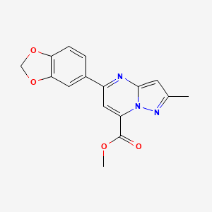 methyl 5-(1,3-benzodioxol-5-yl)-2-methylpyrazolo[1,5-a]pyrimidine-7-carboxylate