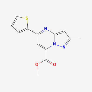 methyl 2-methyl-5-(2-thienyl)pyrazolo[1,5-a]pyrimidine-7-carboxylate