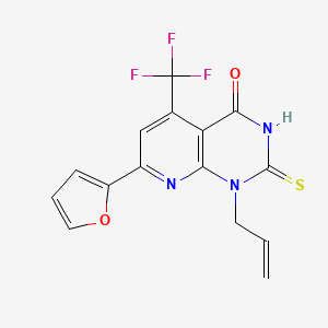 1-ALLYL-7-(2-FURYL)-2-SULFANYL-5-(TRIFLUOROMETHYL)PYRIDO[2,3-D]PYRIMIDIN-4(1H)-ONE