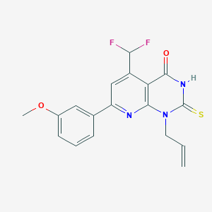 1-ALLYL-5-(DIFLUOROMETHYL)-7-(3-METHOXYPHENYL)-2-SULFANYLPYRIDO[2,3-D]PYRIMIDIN-4(1H)-ONE