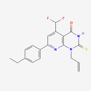 1-ALLYL-5-(DIFLUOROMETHYL)-7-(4-ETHYLPHENYL)-2-SULFANYLPYRIDO[2,3-D]PYRIMIDIN-4(1H)-ONE