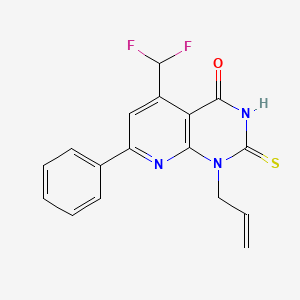 1-allyl-5-(difluoromethyl)-2-mercapto-7-phenylpyrido[2,3-d]pyrimidin-4(1H)-one