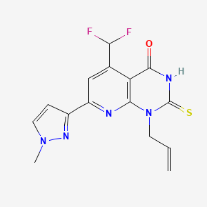 1-ALLYL-5-(DIFLUOROMETHYL)-7-(1-METHYL-1H-PYRAZOL-3-YL)-2-SULFANYLPYRIDO[2,3-D]PYRIMIDIN-4(1H)-ONE