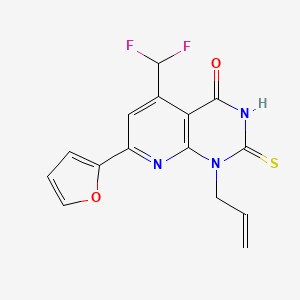 1-ALLYL-5-(DIFLUOROMETHYL)-7-(2-FURYL)-2-SULFANYLPYRIDO[2,3-D]PYRIMIDIN-4(1H)-ONE