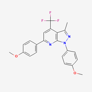 1,6-bis(4-methoxyphenyl)-3-methyl-4-(trifluoromethyl)-1H-pyrazolo[3,4-b]pyridine