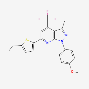 4-[6-(5-ETHYL-2-THIENYL)-3-METHYL-4-(TRIFLUOROMETHYL)-1H-PYRAZOLO[3,4-B]PYRIDIN-1-YL]PHENYL METHYL ETHER