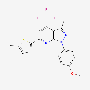 molecular formula C20H16F3N3OS B4351877 1-(4-methoxyphenyl)-3-methyl-6-(5-methyl-2-thienyl)-4-(trifluoromethyl)-1H-pyrazolo[3,4-b]pyridine 